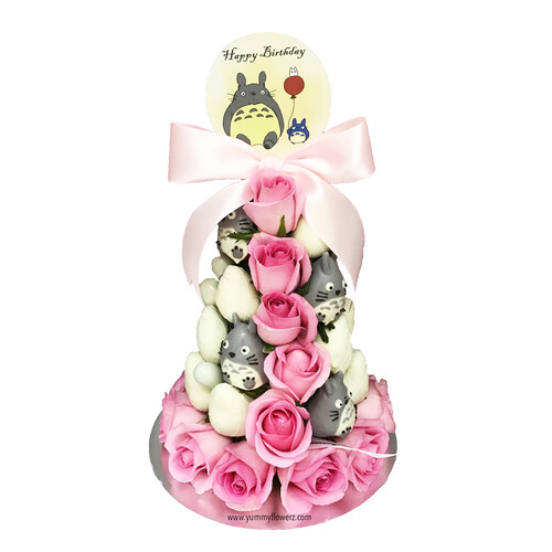 25cm Totoro x Pink Strawberry Tower (Small)